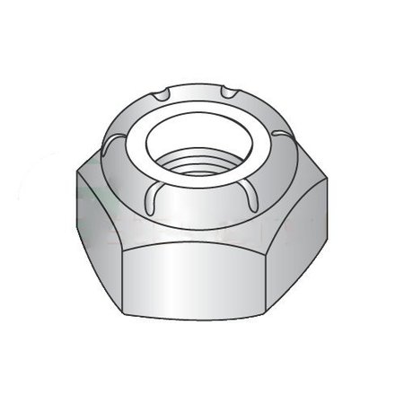 NEWPORT FASTENERS Nylon Insert Lock Nut, 3/8"-16, Steel, Zinc Plated, 100 PK NB305441P-100